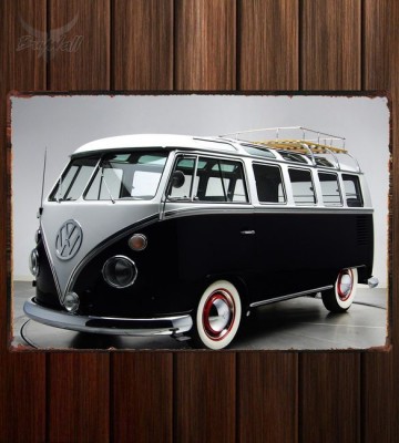 Металлическая табличка Volkswagen T1 Deluxe Samba Bus